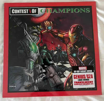 SEALED Genius / GZA – Liquid Swords 2LP [Marvel Hip-Hop Variant, Seaglass] - Image 1 of 2