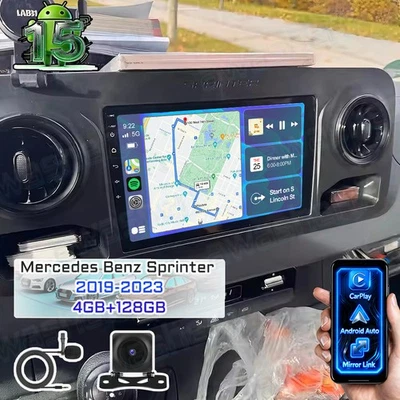 Für Mercedes-Benz Sprinter W907 2019-2023 4+128GB Android 15 Autoradio NAVI +KAM - Bild 1 von 4