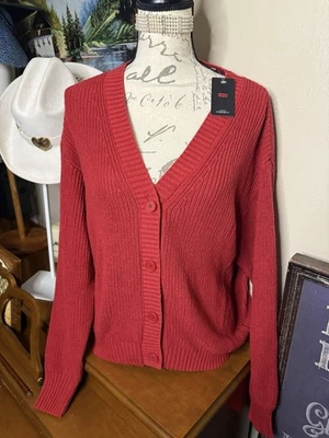 Levi's женщин снежинка красный кардиган новый с Ярлыками 59.00 - Изображение 1 из 4
