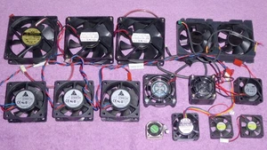 Lot of 15 Equipment/PC Case Fans Mixed Sizes 3-in to 1-in - Picture 1 of 6