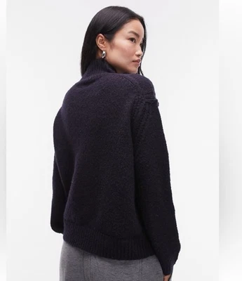 Suéter Topshop Cuello Alto Azul Marino Talla X-Pequeño Nuevo con Etiquetas Foto 1 de 4