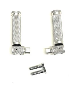 USA-MADE KNURLED FOLDING FOOT PEGS FULLY ROTATING PEGS & BOLTS HARLEY - Picture 1 of 5