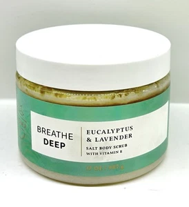 1 Bath Body Works AROMATHERAPY BREATHE DEEP Eucalyptus Lavender Salt Body Scrub - Picture 1 of 1