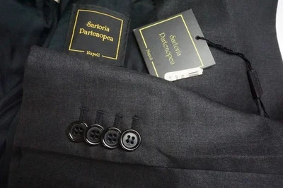 Sartoria Partenopea Dark Gray S140s Wool 2 Pc Suit Jacket Pants 46R BRAND NEW - Image 1 of 4