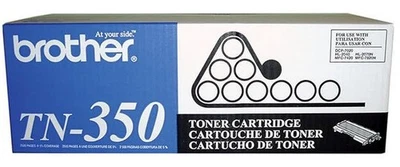Genuine OEM Brother TN-350 Printer Toner Cartridge, Black, New Sealed in Box - Image 1 of 2