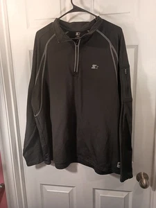 Starter Jacket Top Men Size 2XL (50-52) Black Long Sleeve - Picture 1 of 10