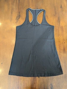 Lululemon Black Sleeveless Cool Racerback Activewear Tank Top Women's Size 10 L - Picture 1 of 6