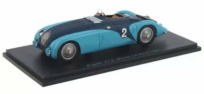 1/43 1937 Bugatti 57G "Tank" - Wimille / Benoist - Spark | Model Le Mans Car - Image 1 of 2