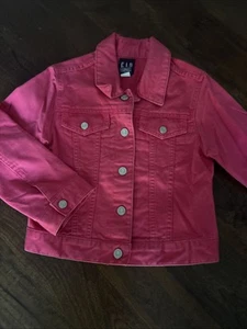 Vintage 90’s Gap Kids Girls  Hot Pink Jean Jacket Size XS Girl’s - Picture 1 of 12