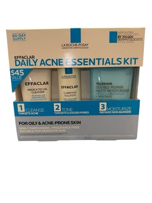 La Roche Posay Effaclar Daily Acne Essentials Kit 2M Supply Exp 01/2027 NIB - Image 1 of 3