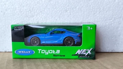 WELLY 1:64 1:60 TOYOTA SUPRA GR MK5 AZUL escala coche diecast metal Foto 1 de 4