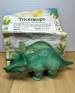 Vintage 1988 Wendy's Kids Meal Playskool Definitely Dinosaurs Toy Triceratops - Picture 1 of 6