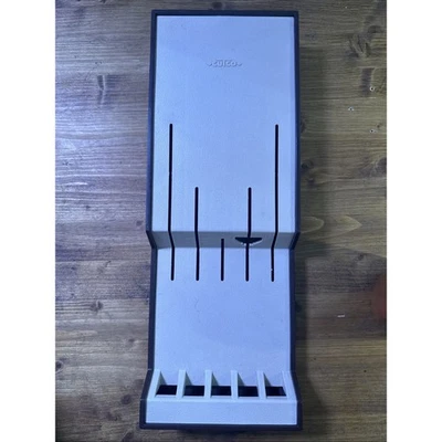 Bloque de almacenamiento de cuchillos Cutco para cajón o pared #1742 5 ranuras marrón hecho en EE. UU. 17x6 Foto 1 de 2