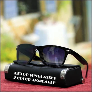 NUEVAS GAFAS DE SOL RETRO PARA HOMBRE ESTILO VINTAGE TENDENCIA ENVOLVENTE TONOS MARRONES NEGROS - Imagen 1 de 3