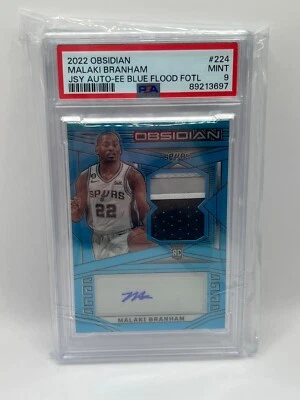 2022-23 Panini OBSIDIAN JERSEY PATCH AUTO MALAKI BRANHAM PSA 9 /27 FOTL - Image 1 of 2