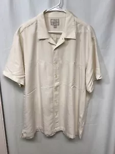 Trader Bay Ivory XL Short Sleeve Rayon Blend Hawaiian Style Shirt B2 - Picture 1 of 4
