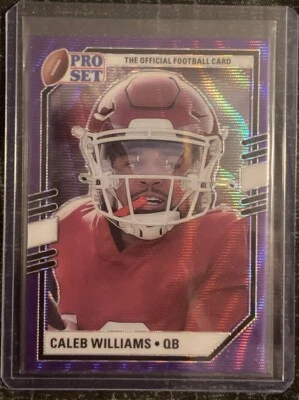 2022 Leaf Pro Set #PSP-CW1  Caleb Williams Purple Portrait Rookie USC Bears RC - Image 1 of 2