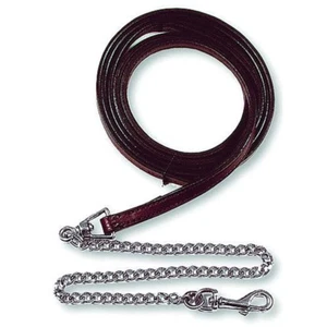 0950-1000 Circle Y 1 Inch Show Halter Lead 28 Inch Chain- Dark Oil NEW - Imagen 1 de 1