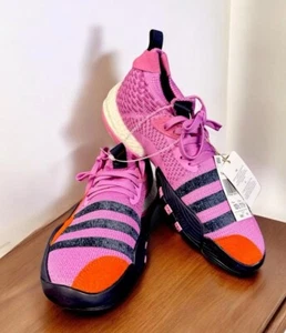 Scarpe da basket Adidas Trae Young 2 da uomo taglia 10,5 nuove con etichette arancione lilla blu navy H06483 - Foto 1 di 9