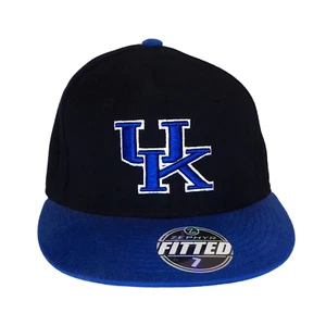 University Kentucky Wildcats UK Zephyr Hat Cap Black/Blue Bill Fitted Size: 7 - Picture 1 of 14