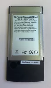 N draft 802.11 b/g MIMO/2,4GHz 300Mbps Wi-Fi,LAN PC Card, IEEE 802.11b - Bild 1 von 3
