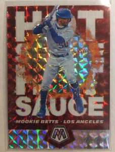 2021 Mosaic Mookie Betts #HS4 Hot Sauce Silver Prizm - Picture 1 of 2