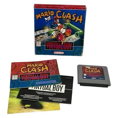 Mario Clash (Nintendo Virtual Boy, 1995) Authentic  w/ Manual & Box Tested - Image 1 of 4