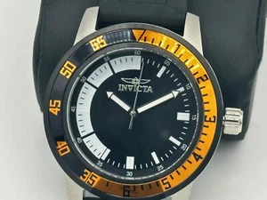 Invicta 34014 Herrenuhr Specialty weiß orange Lünette schwarzes Ziffernblatt Silikonarmband - Bild 1 von 8
