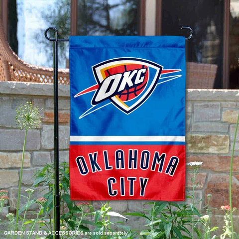 OK City Thunder Garden Flag and Yard Banner Cover