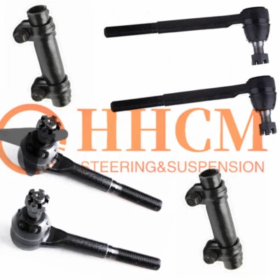 6Pcs Inner and Outer Tie Rod Ends Set For Chevrolet C10 C20 C30 Pickup Suburban Foto 1 de 3