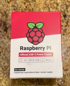 NEW Raspberry Pi Official USB-C Power Supply 15.3W White US Plug - Picture 1 of 3