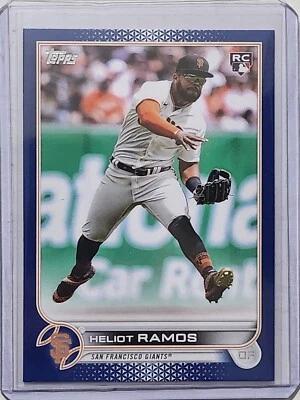 Heliot Ramos RC 2022 Topps Update Blue Parallel San Francisco Giants #US154  - Image 1 of 4
