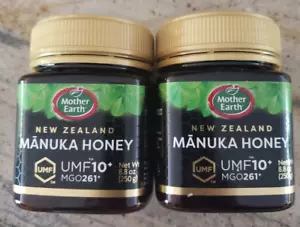 SET OF 2 MANUKA HONEY MOTHER OF EARTH NEW ZEALAND UMF10+ MGO 261  SEP 2028 - Picture 1 of 5