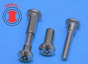 Seis lóbulos de acero inoxidable T27 con un pasador, pernos sexuales #10-24X5/8"" (1-3/8") - 10 juegos - Imagen 1 de 1
