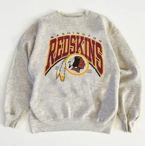 90s Washington Redskins Logo Football NFL Crewneck Sweatshirt Reprint HN1146 - Picture 1 of 2