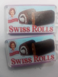 Handgefertigte Box Schokolade Schweizer Brötchen Snack Kuchen Funky Food Ohrringe - Bild 1 von 1