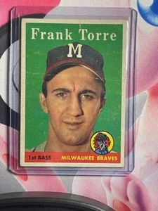 1958 Topps - Frank Torre #117 Milwaukee Braves Brewers - Picture 1 of 2