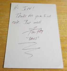 Toni Trucks Actress Autographed 4.5X6.25 Handwritten Note "SEAL Team" Lisa Davis - Picture 1 of 3