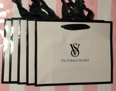 Sacolas brilhantes x7 Victorias Secret rosa presente de compras 16 x 12 x 6 - Imagem 1 de 4