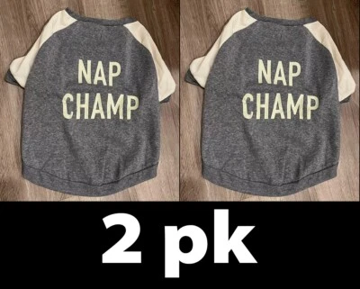2pk Botas y Barkley de Target "Nap Champ" Sudaderas para Mascotas, Gris Talla L Foto 1 de 4