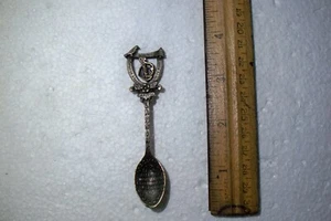 Vintage Michigan MI Pewter Souvenir Spoon by Gish Lansing Detroit Machinac City - Picture 1 of 4