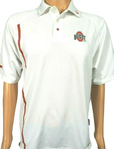 Nike Team Ohio State University Buckeyes White Polo Shirt Sz S - Picture 1 of 6