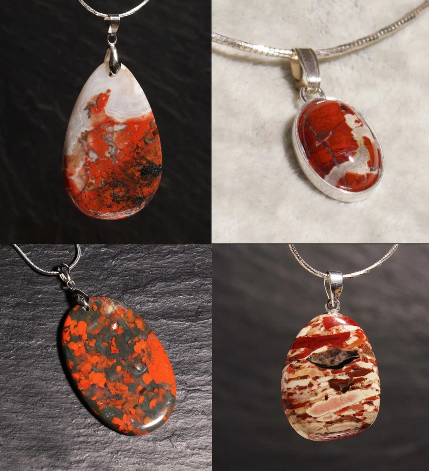 Unikat Edelstein Anhänger Brekzienjaspis Trümmerjaspis Brekzie Steinschatz - Bild 1 von 1