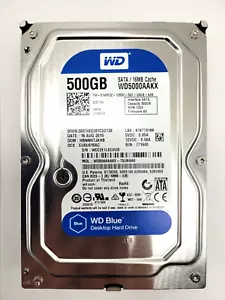 Western Digital WD5000AAKX 500GB 7200 RPM SATA 16MB Cache 3.5" HDD - Picture 1 of 4
