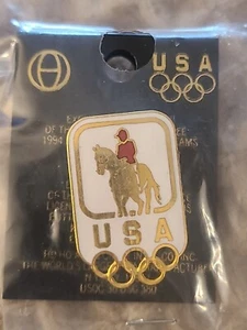 2024 Paris 2028 Los Angeles Olympic Pin, USA NOC Team Pin Equestrian Team Pin - Picture 1 of 1