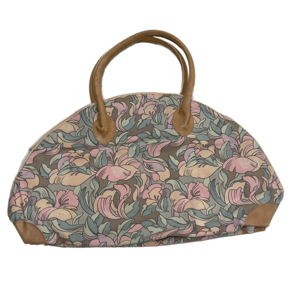 Nuevo - De colección - Bolso de Mano Anais Anais Cacharel Fin de Semana Floral Lona Imitación Cuero Foto 1 de 4