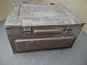Vintage STEEL BOX EX- Military FIRE PROOF -Ammunition -Toolbox -Security box - Picture 1 of 12