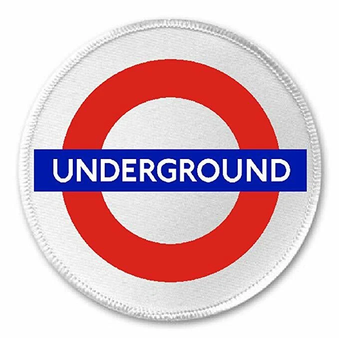 London Underground Symbol - 3" Sew Iron On Patch England Train UK Logo Gift - Image 1 of 1