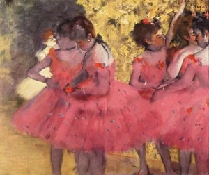 The Pink Dancers,Edgar Degar , 100% Hand-Painted oil painting Reproduction 209 - Bild 1 von 1