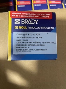 Brady PTL-17-423 - Thermal Transfer Label 1 inch x.5 inch. 500/RL. B-423 WHITE - Picture 1 of 6